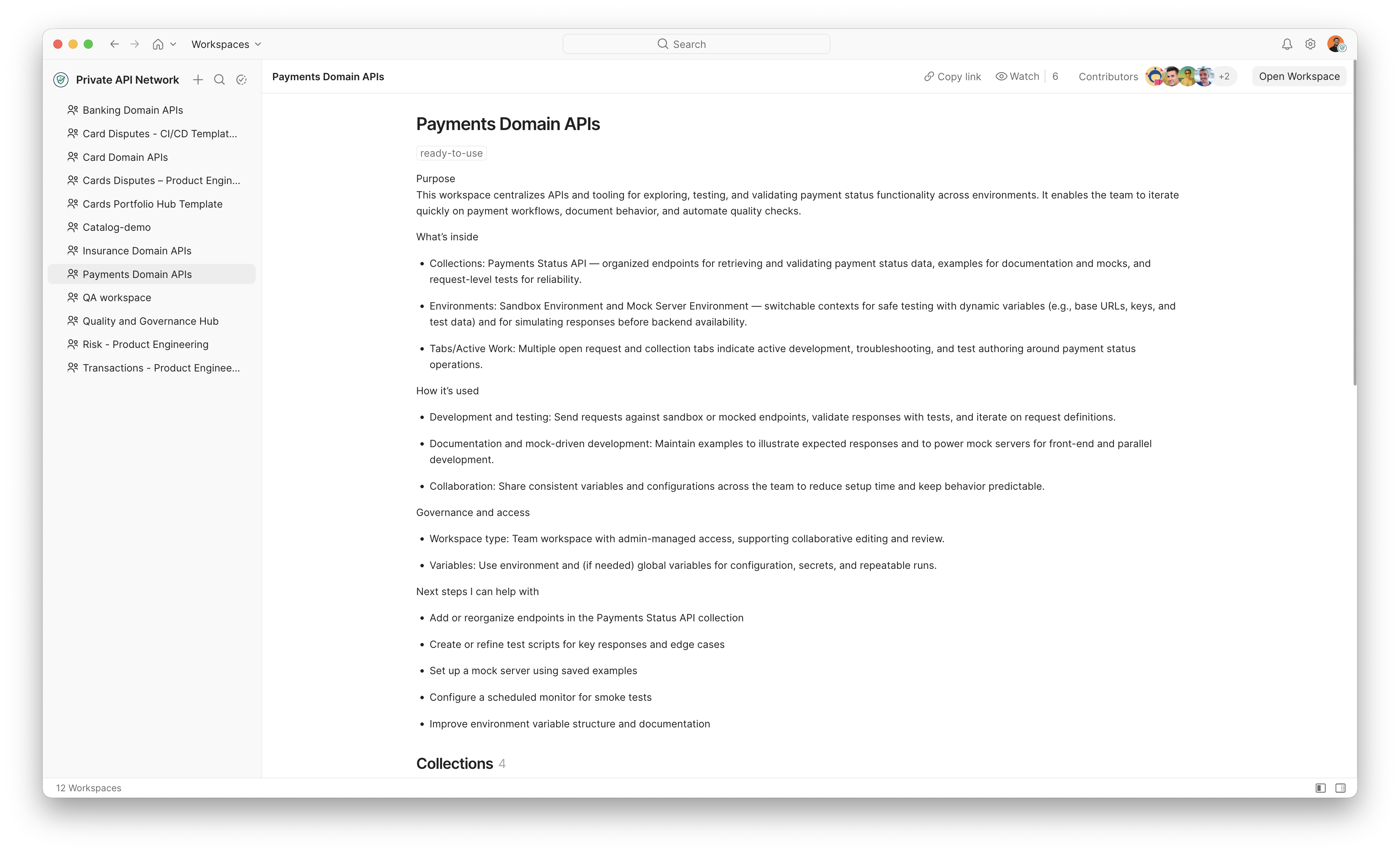 API Catalog showing portfolio conformance, CI status, endpoint health, and ownership across the production portfolio